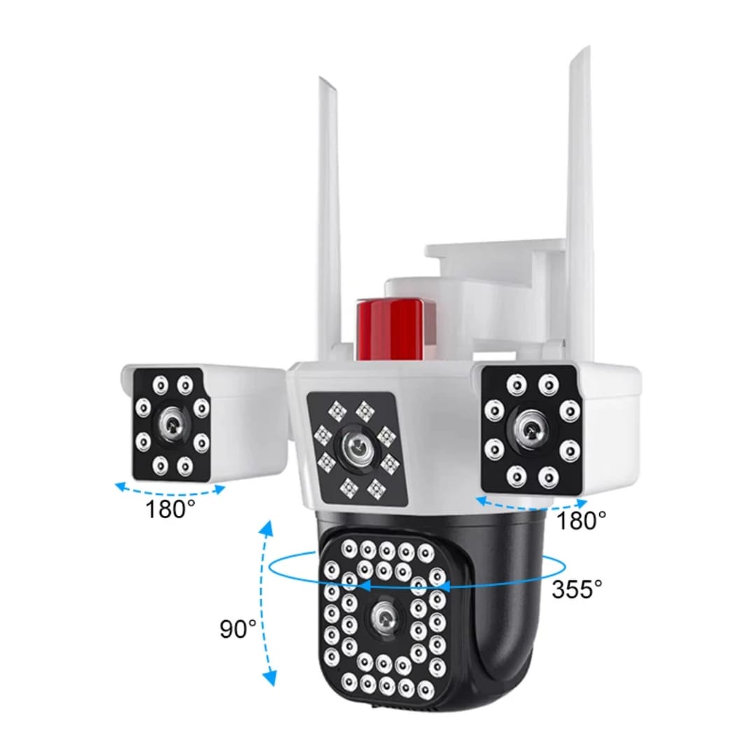 Miniatura 2 de Camara Seguridad 3 Lentes Wifi Sirena Ex